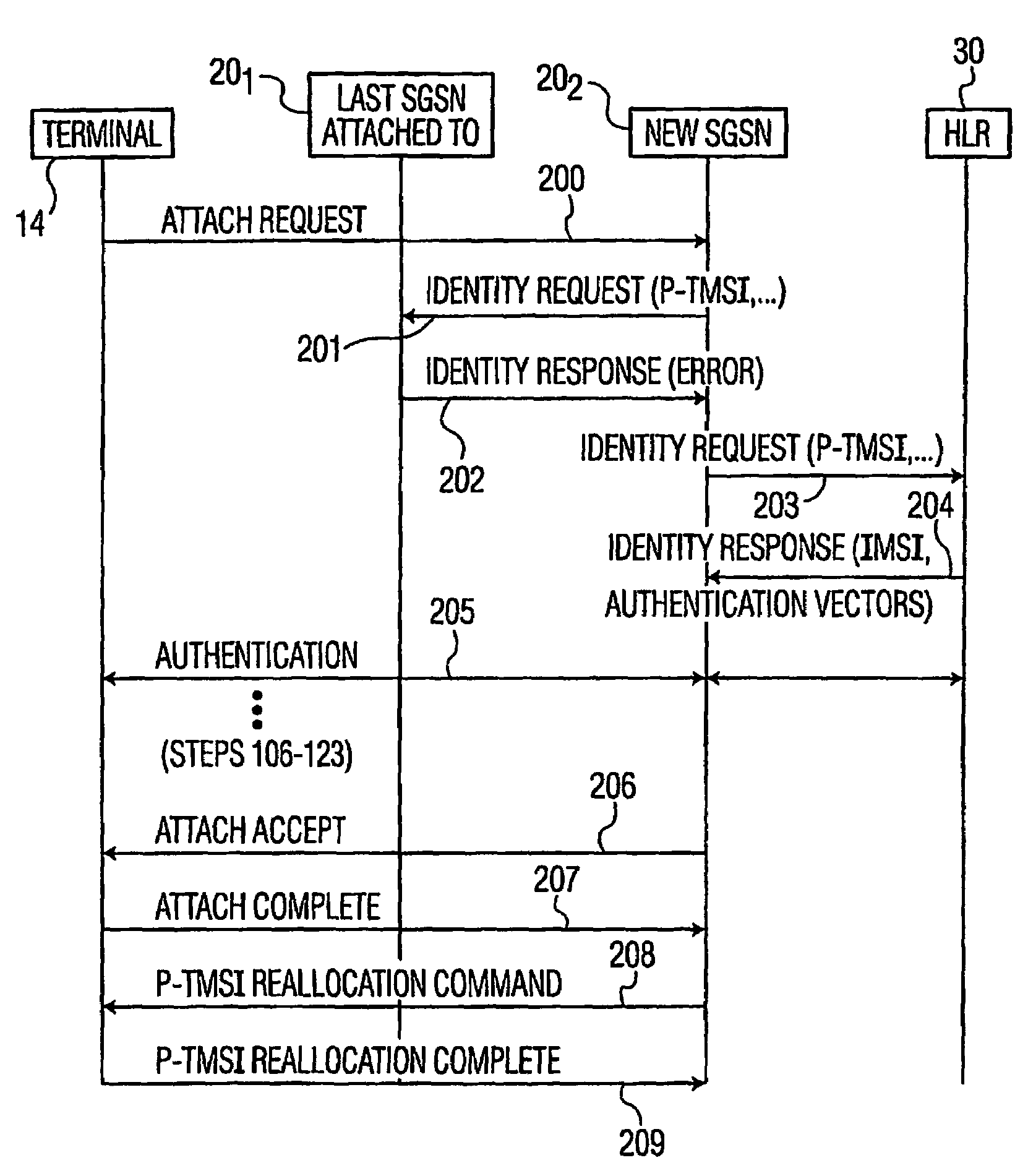 Mobile terminal identity protection through home location register modification