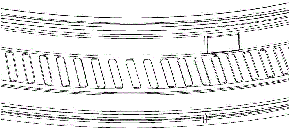 Processing method for annular type engine-case radial narrow groove