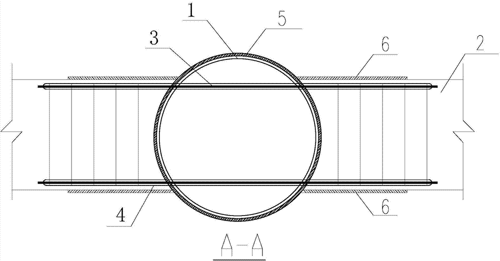 Circular concrete-filled steel tubular column node of unbonded pre-stressing connecting concrete beam