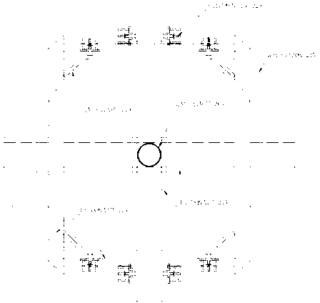 Root key pushing device suitable for root type tubular pile foundation