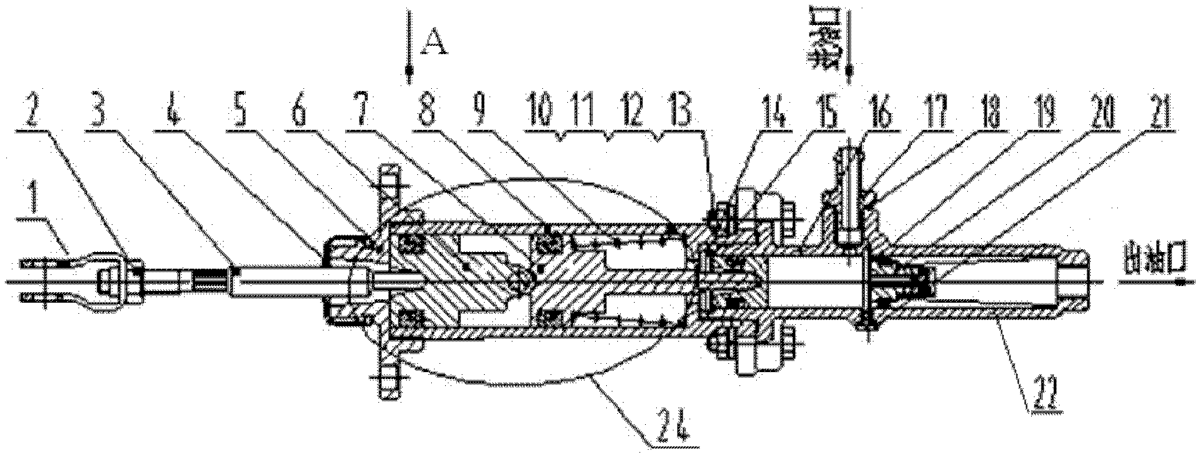 Clutch manipulation cylinder of engineering mechanical braking system