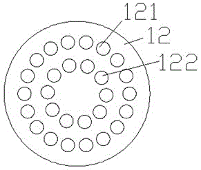 Garbage disposal device radiating through fan