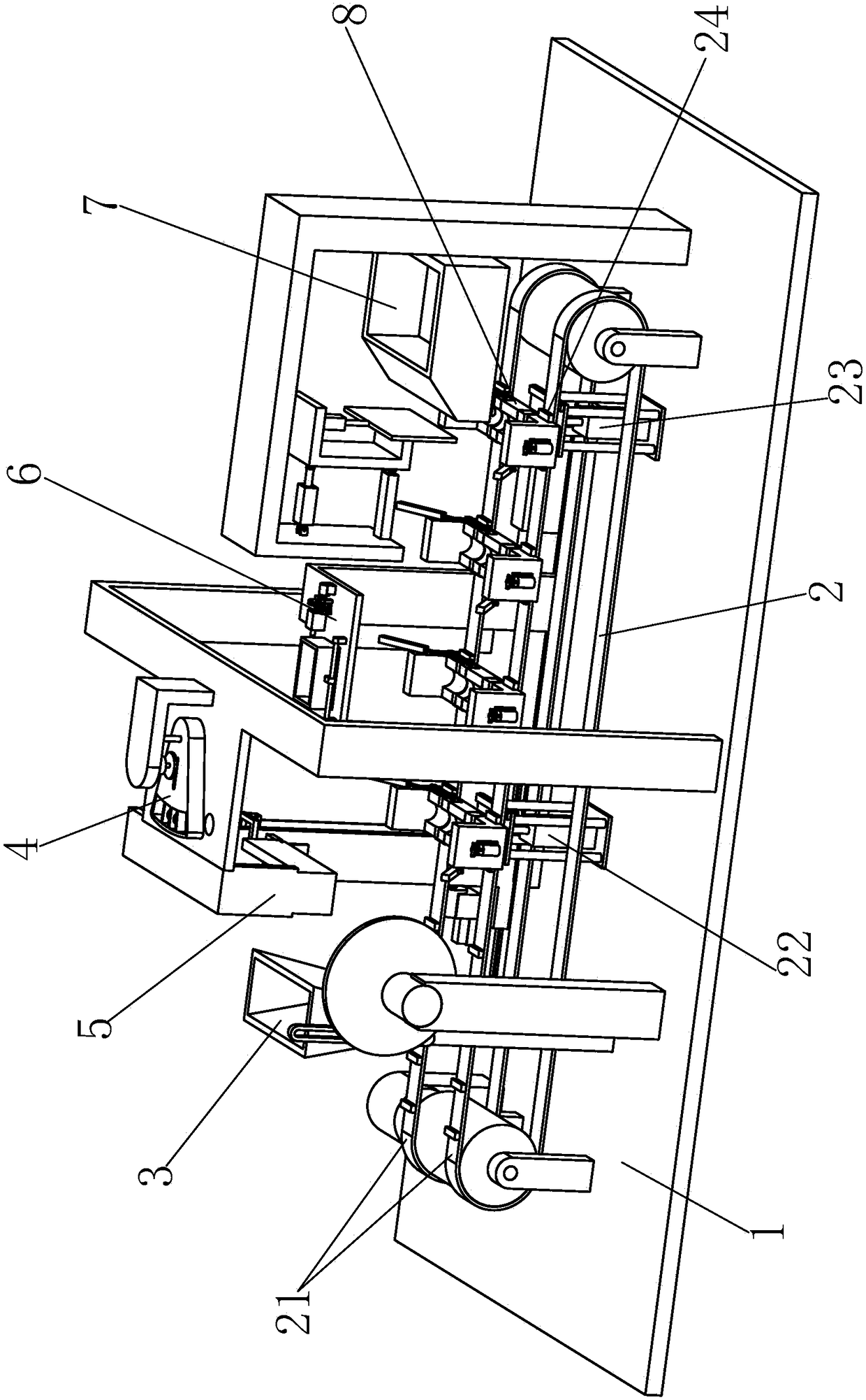 An automatic assembly machine for electric heating aluminum tubes