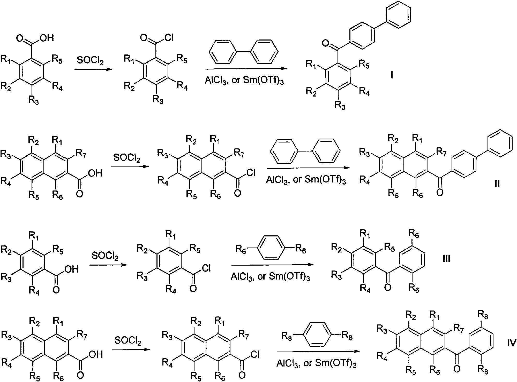 Photoinitiator for ultraviolet light radiation solidification, aromatic ketone compound and method of manufacturing the same