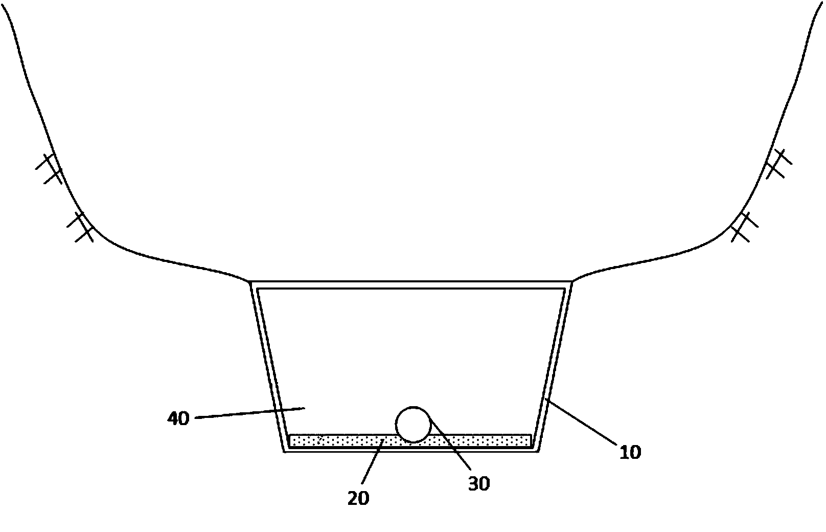 Pipe type underground water drainage blind ditch and construction technology and application thereof