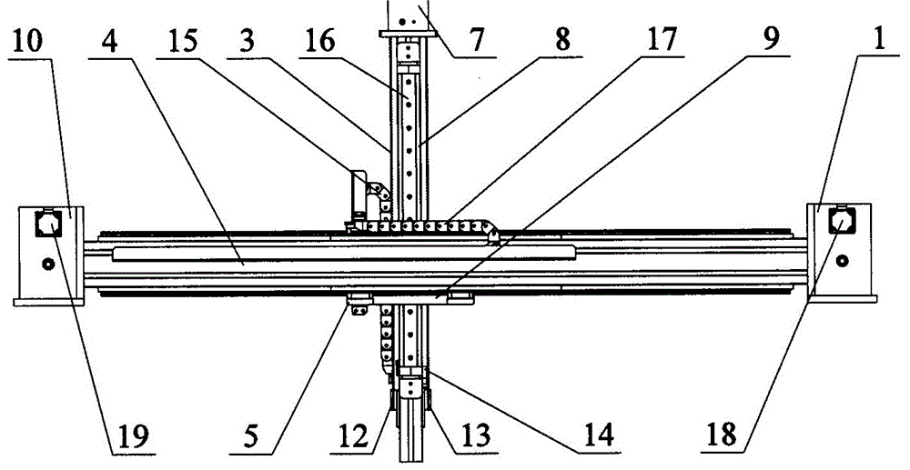 Synchronous driving type rectangular coordinate robot