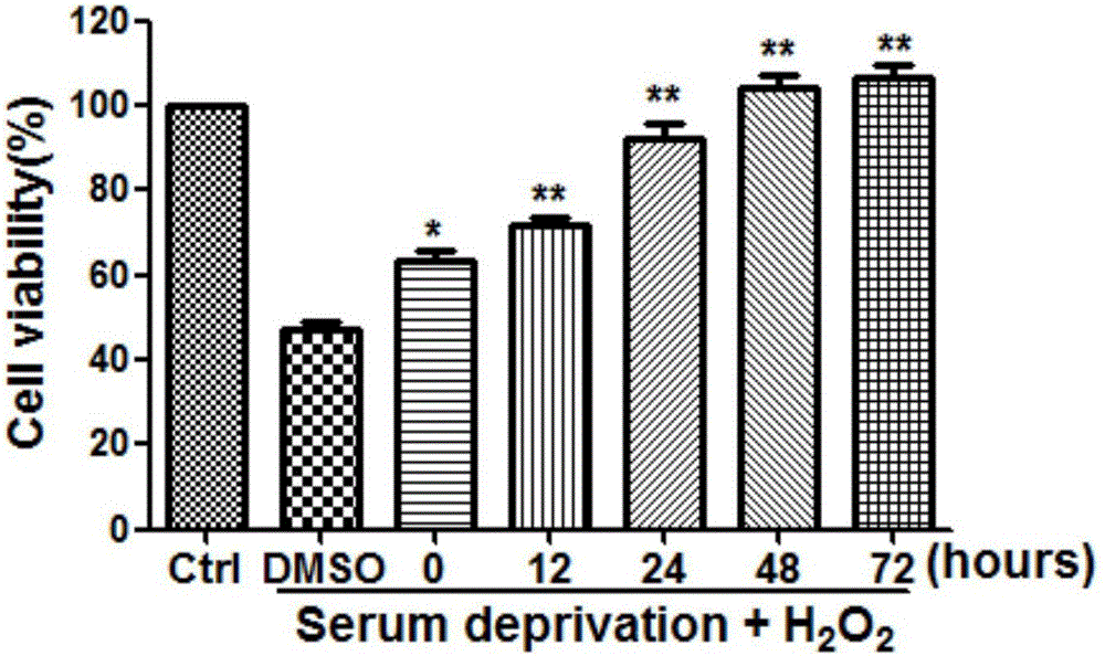 Method for improving survivability of old people mesenchymal stem cells after transplanting