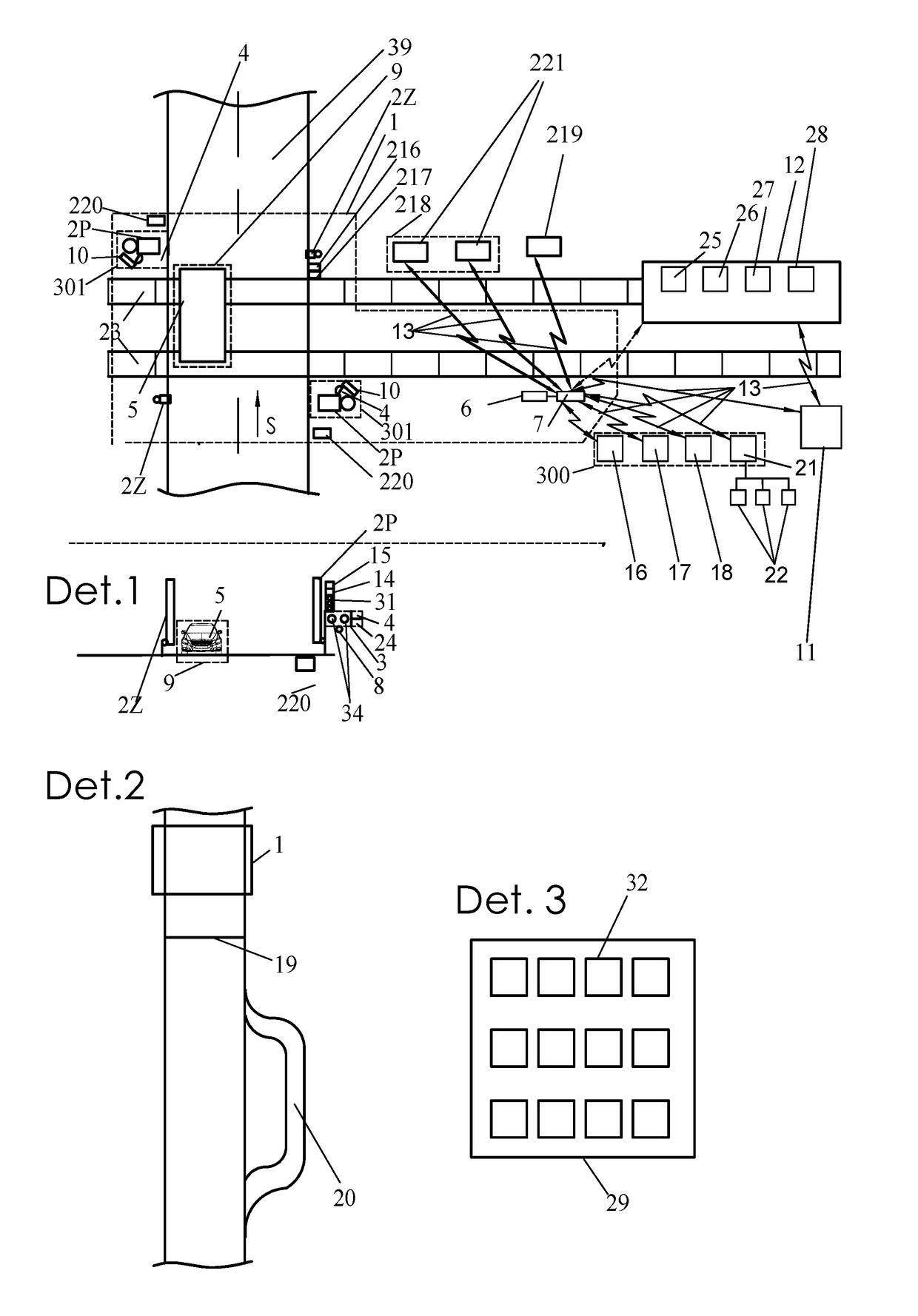 System for securing of safety of railroad crossing against vehicle entry during warning signaling