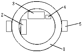 Passive temperature measuring device for cylindrical switchgear and buried cable joints