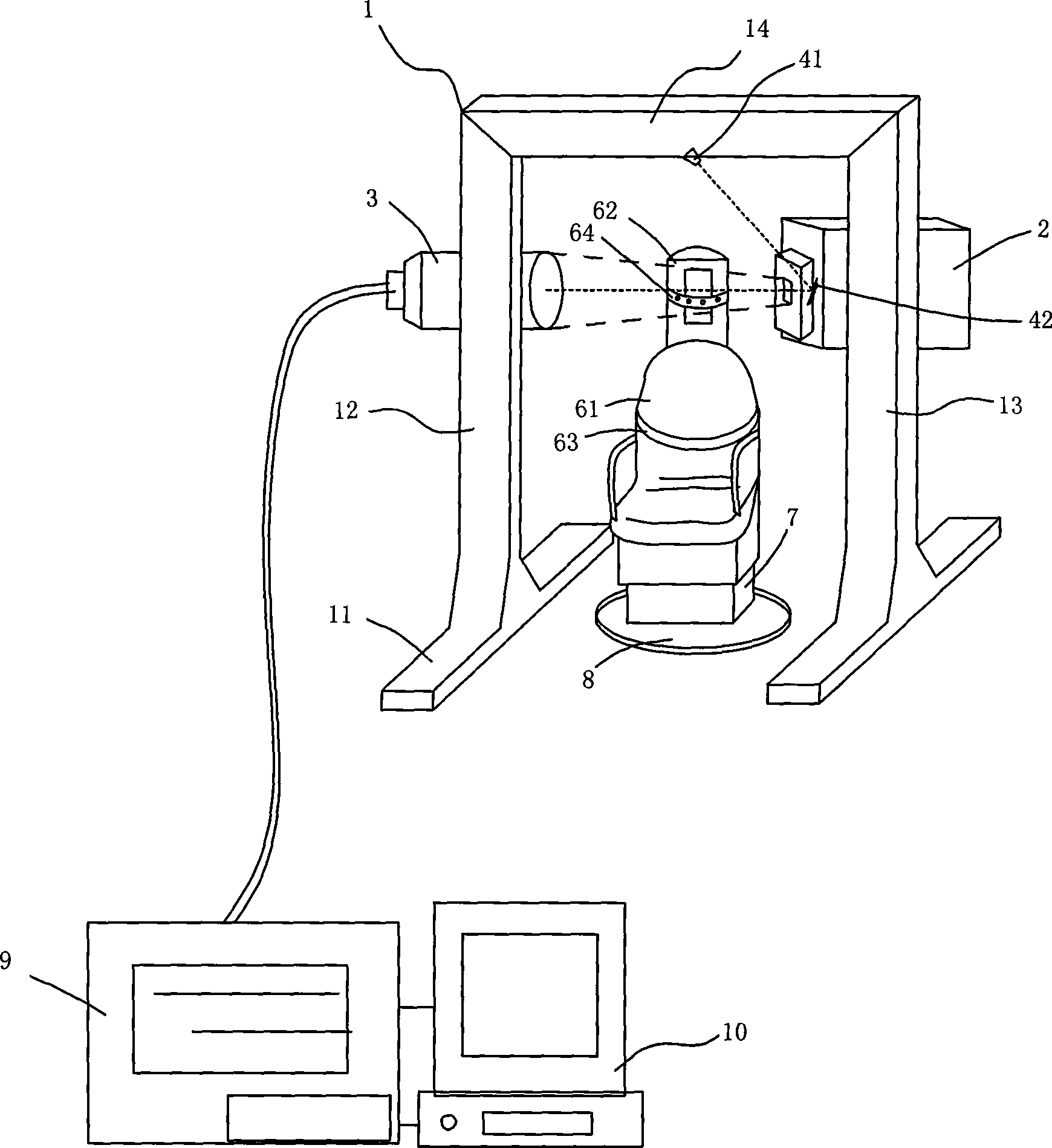 Dental X-ray three-dimensional filming system and three-dimensional imaging method