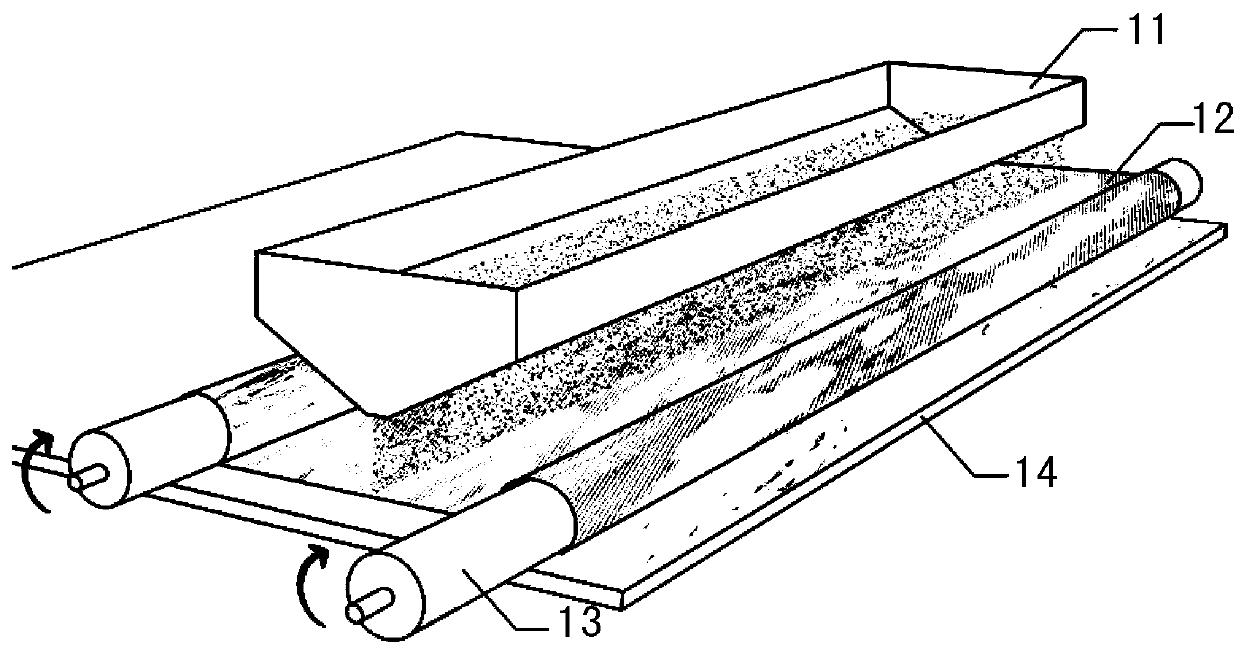 Wrapping type dry granular glaze, wrapping type dry granular glaze cloth ashlar brick and preparation method of wrapping type dry granular size