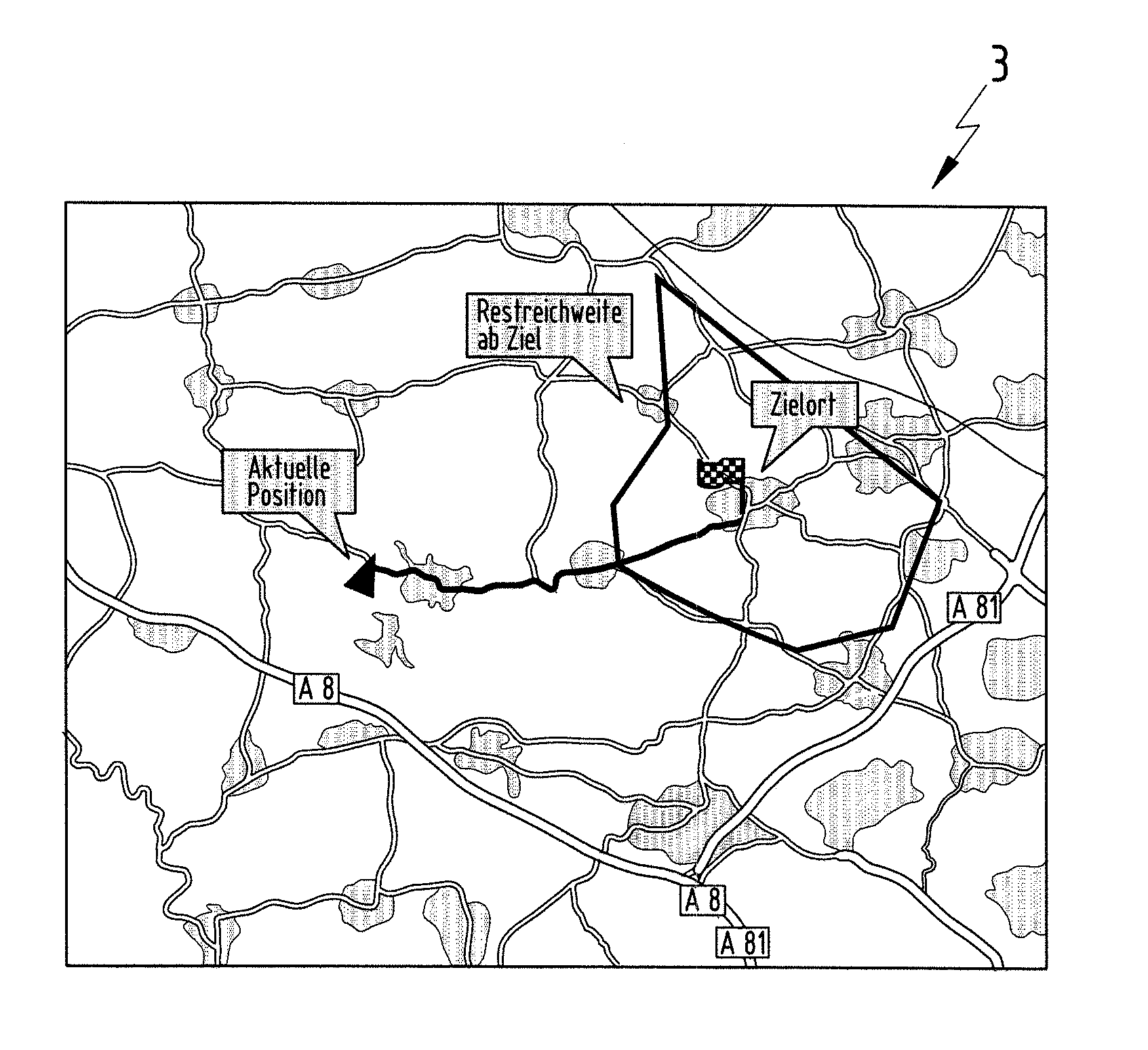 Method for estimating the range of a motor vehicle