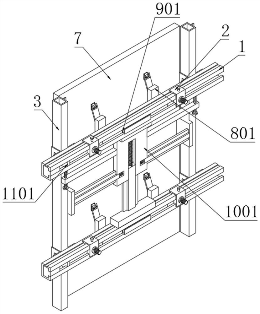 Keel curtain wall with sound absorption effect