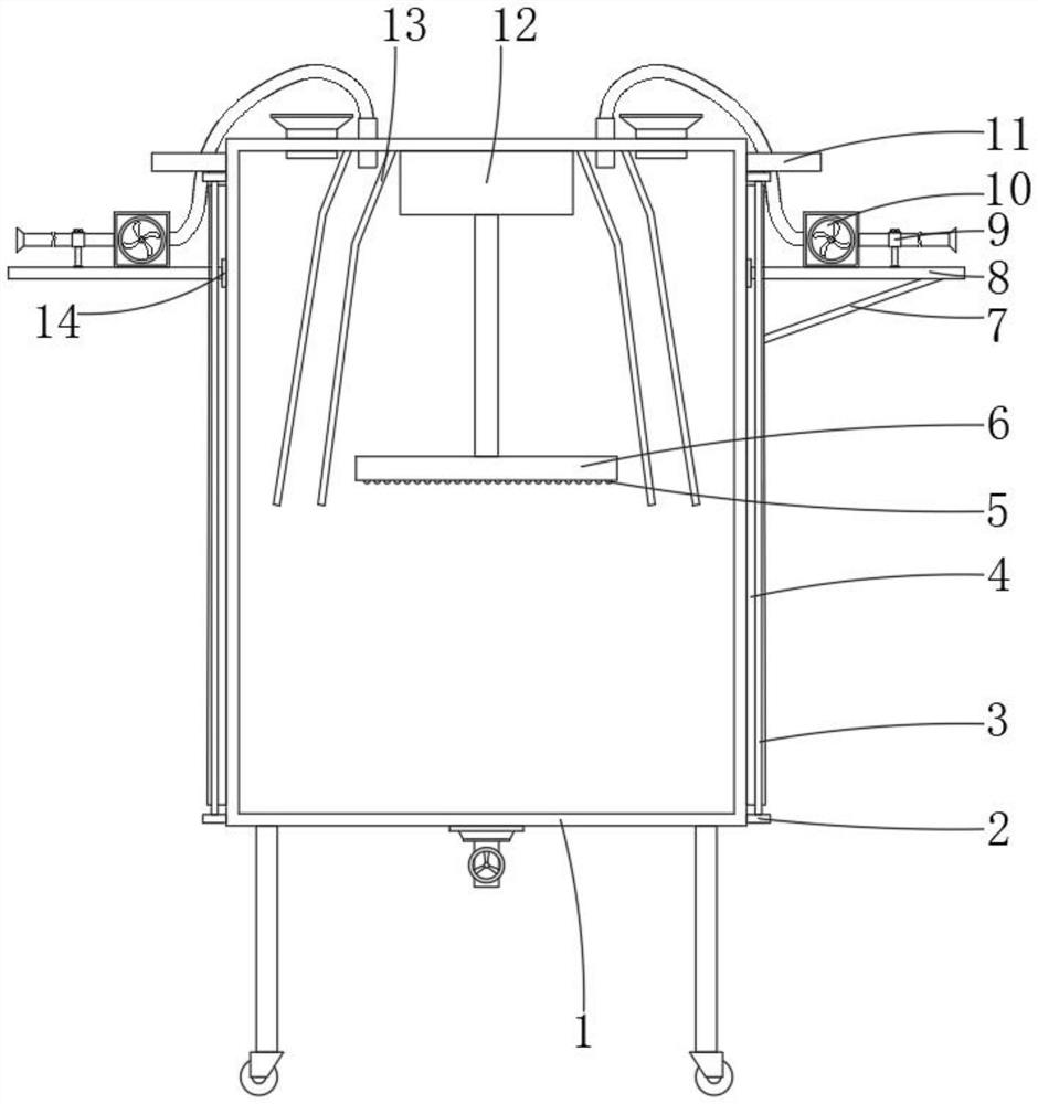 Waste treatment device for mechanical production