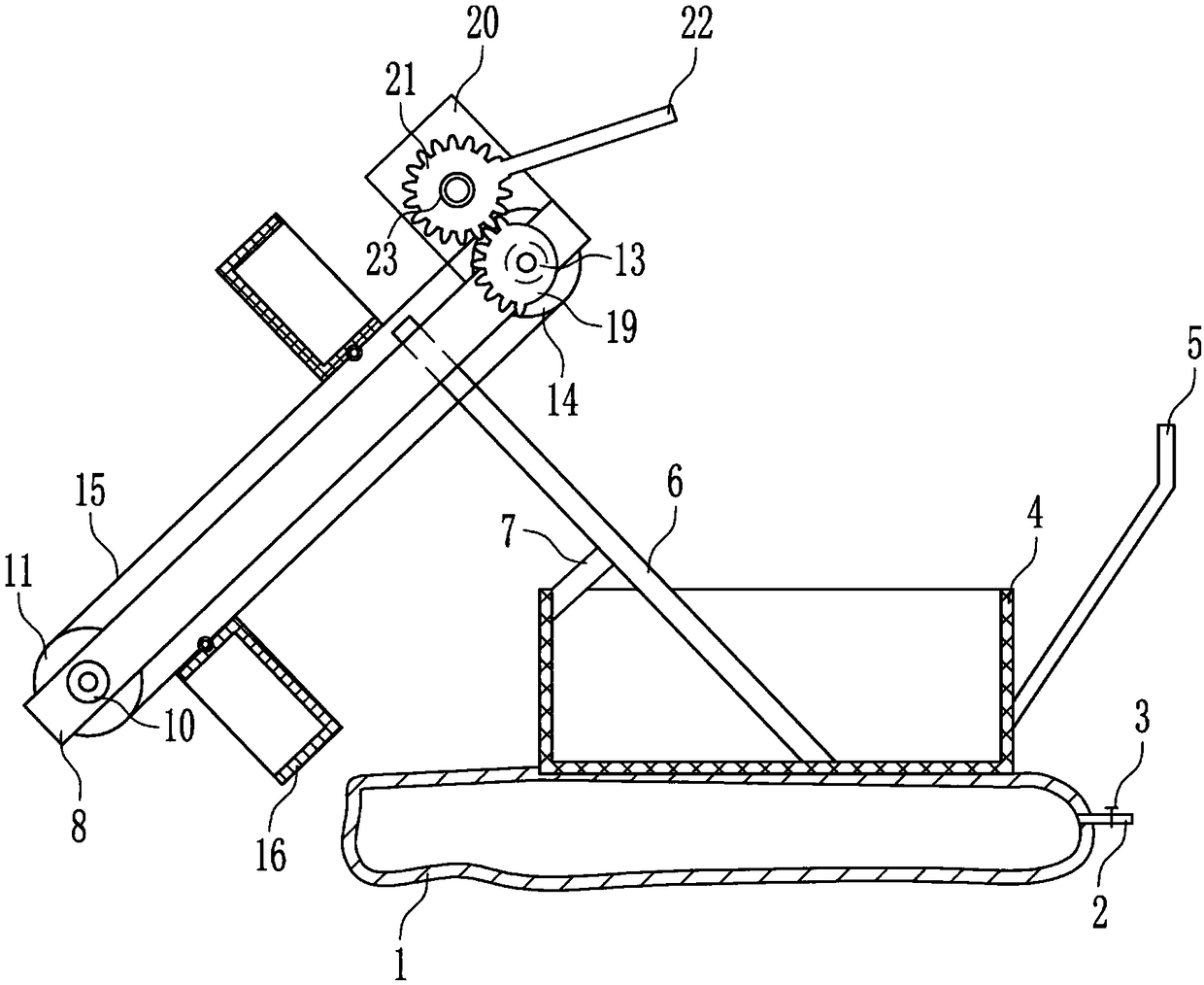 Garbage cleaning device for domestic wastewater