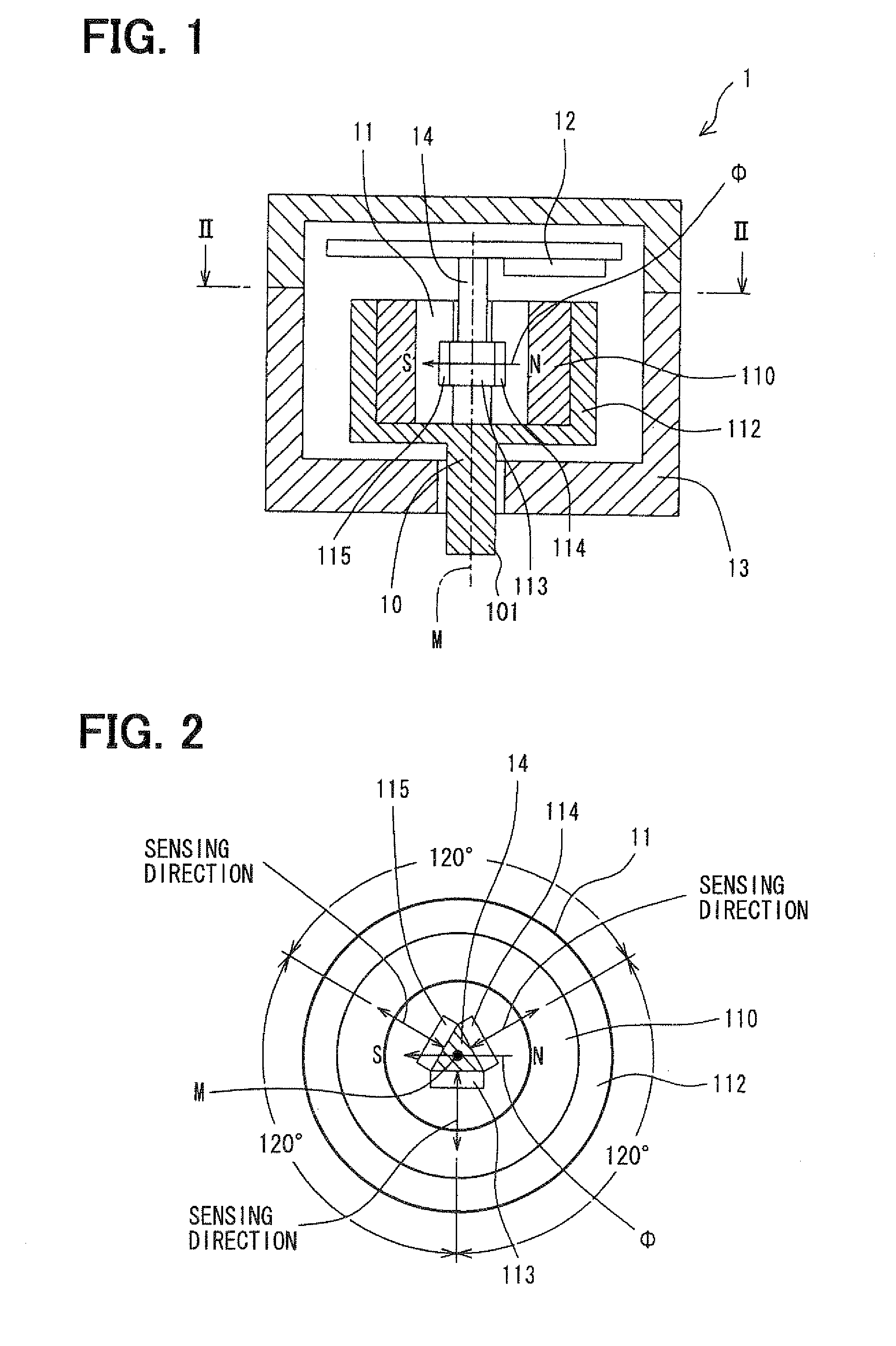 Rotation angle detecting device