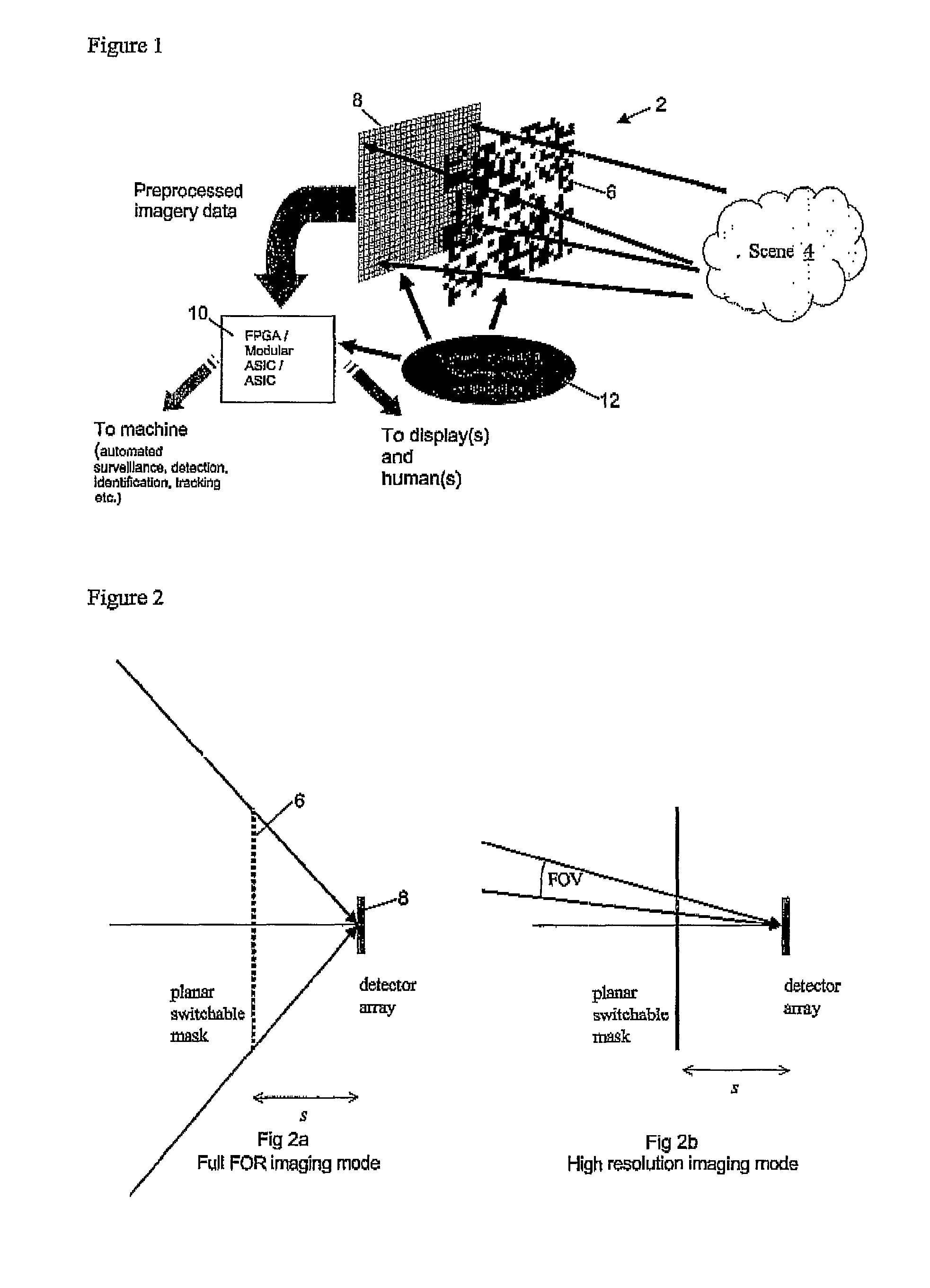 Coded aperture imaging system having adjustable imaging performance with a reconfigurable coded aperture mask