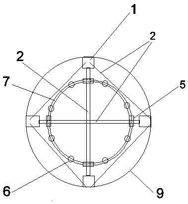 Support device of large-scale vertical axis wind turbine and wind turbine