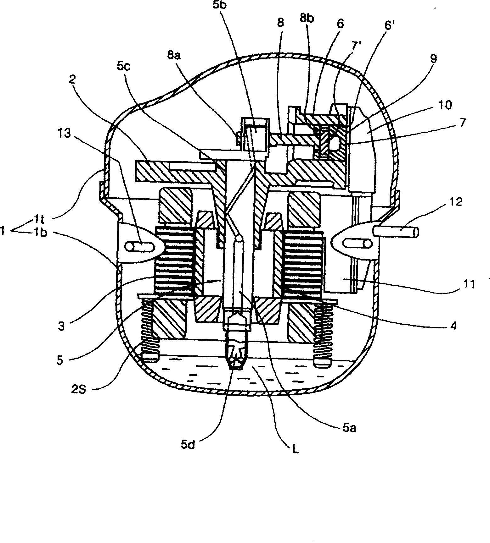 Discharge silencer fixing structure for hermetic compressor