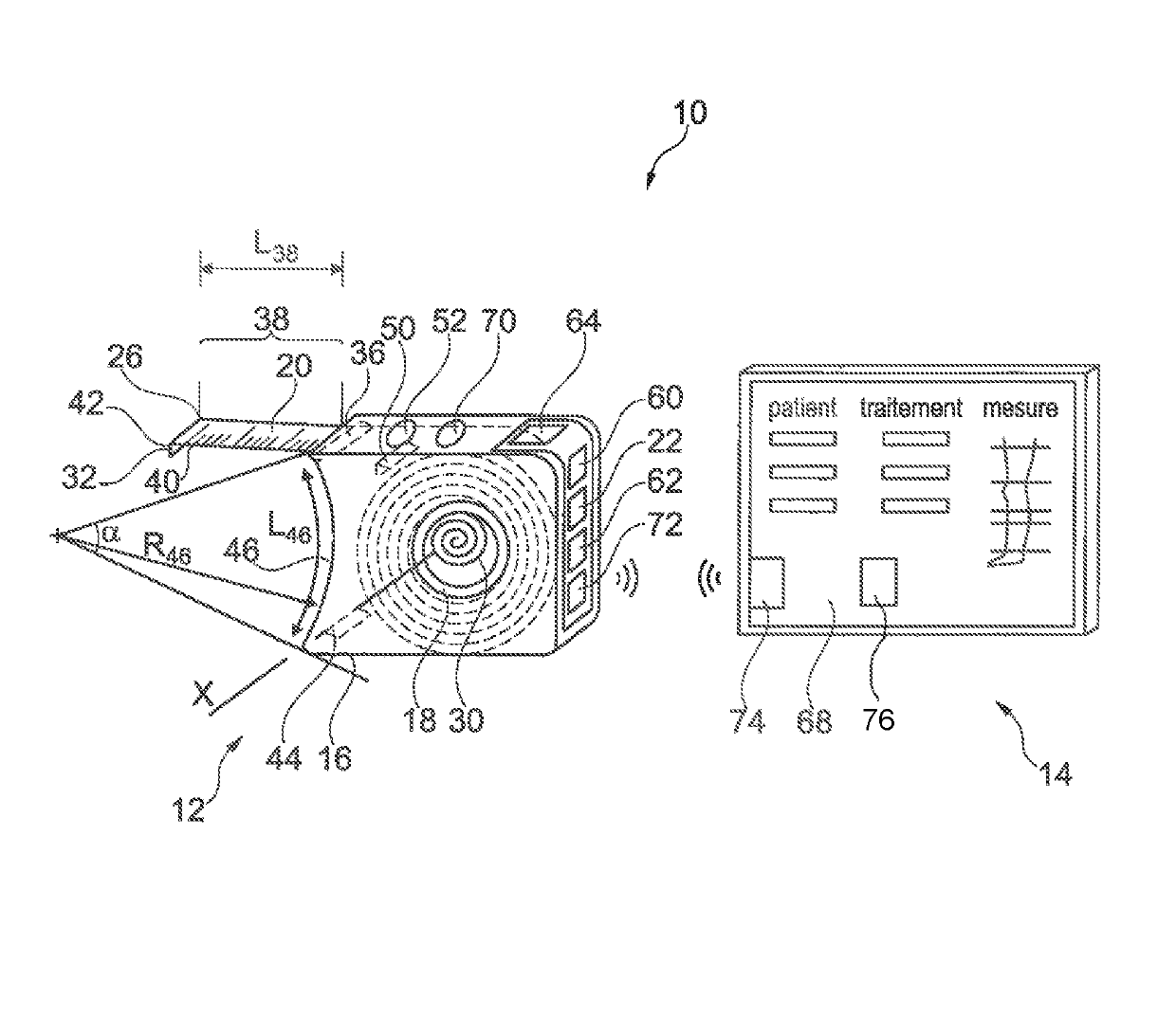 Device for taking a measurement