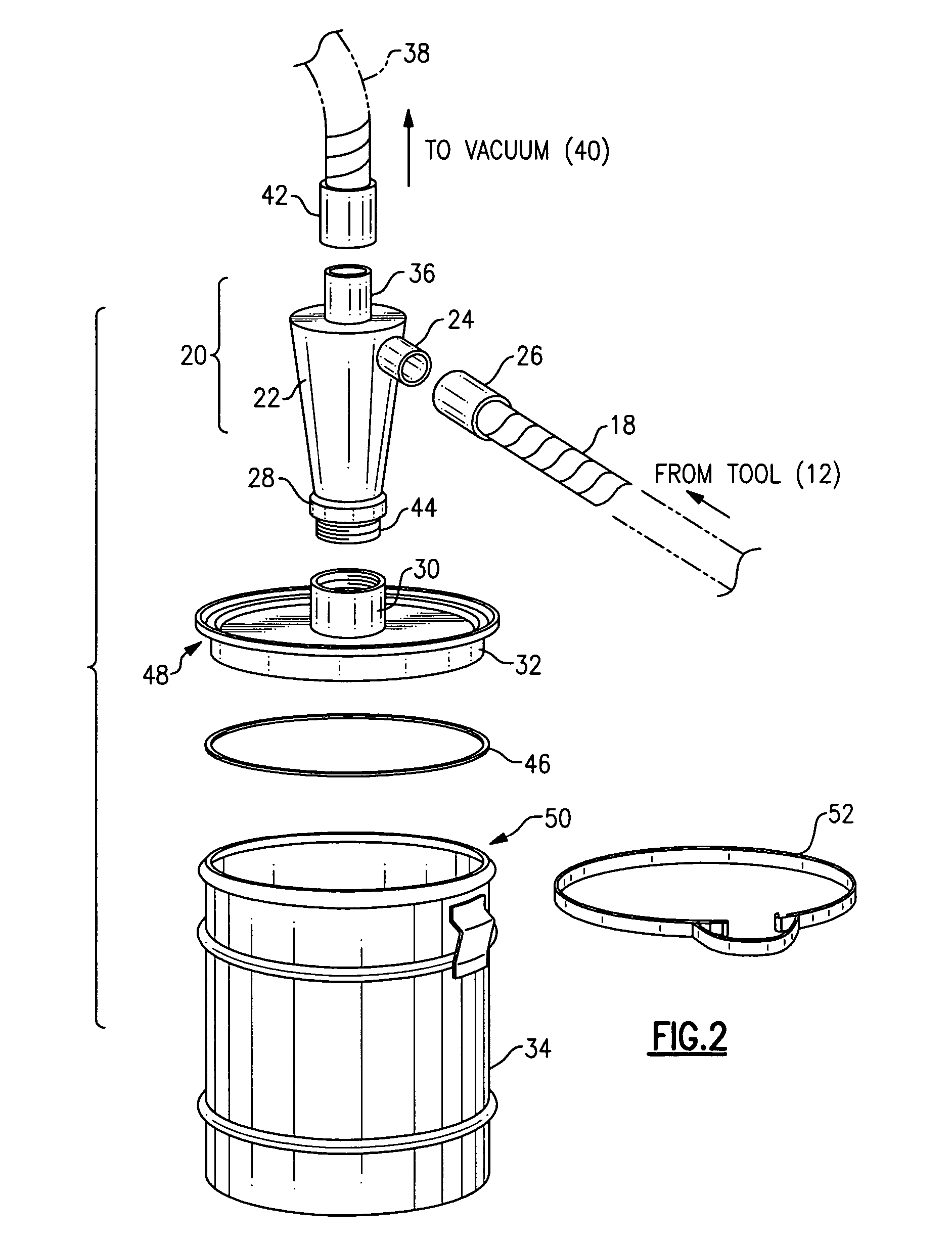 Auxiliary dust collection system