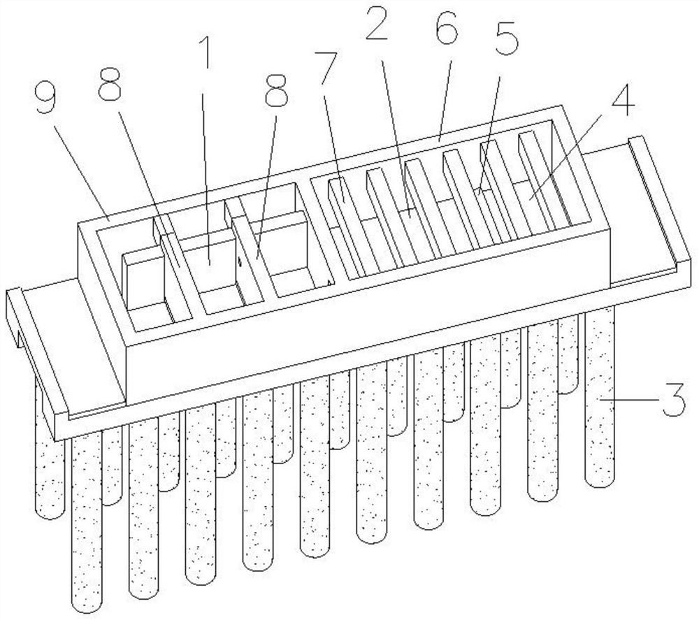 Car washing pool and sedimentation pool device for construction site and construction method thereof