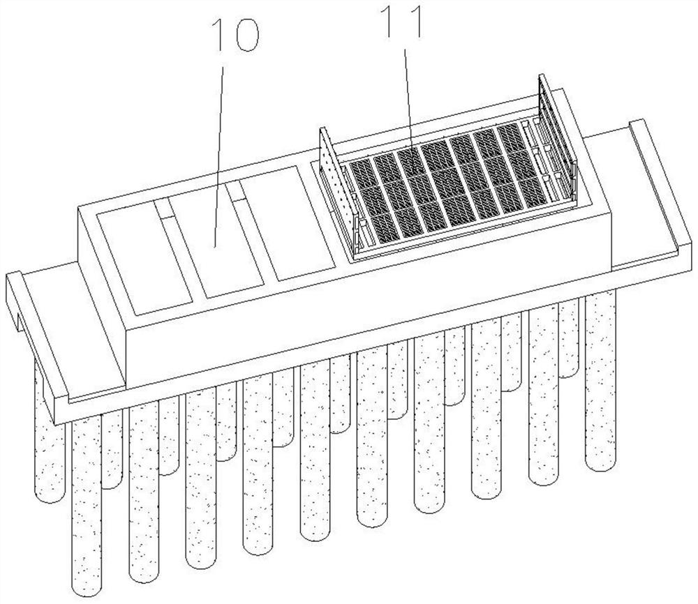 Car washing pool and sedimentation pool device for construction site and construction method thereof