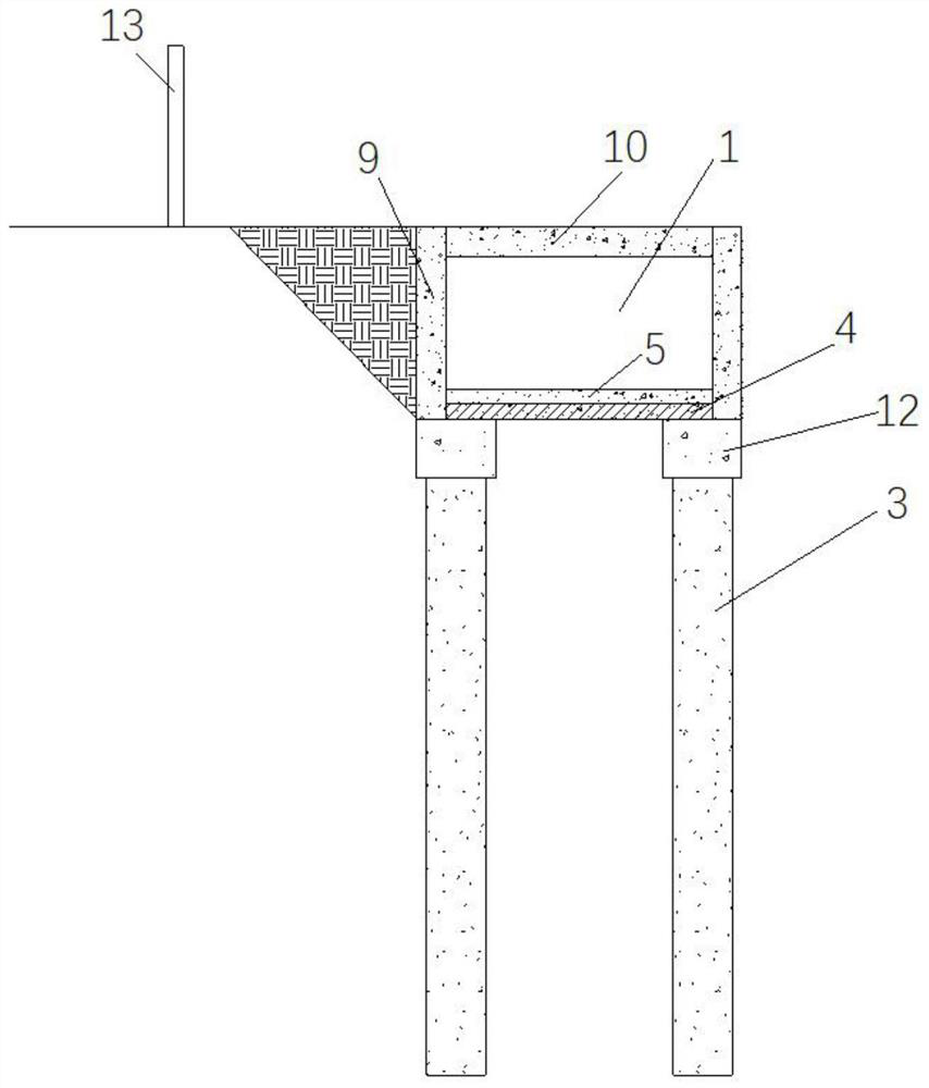 Car washing pool and sedimentation pool device for construction site and construction method thereof