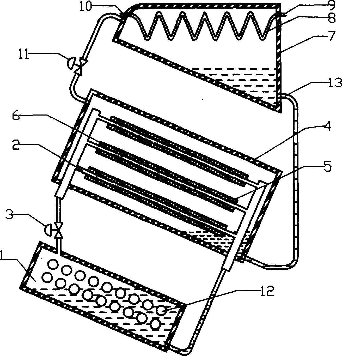 Waste heat driven double heat pipe generator