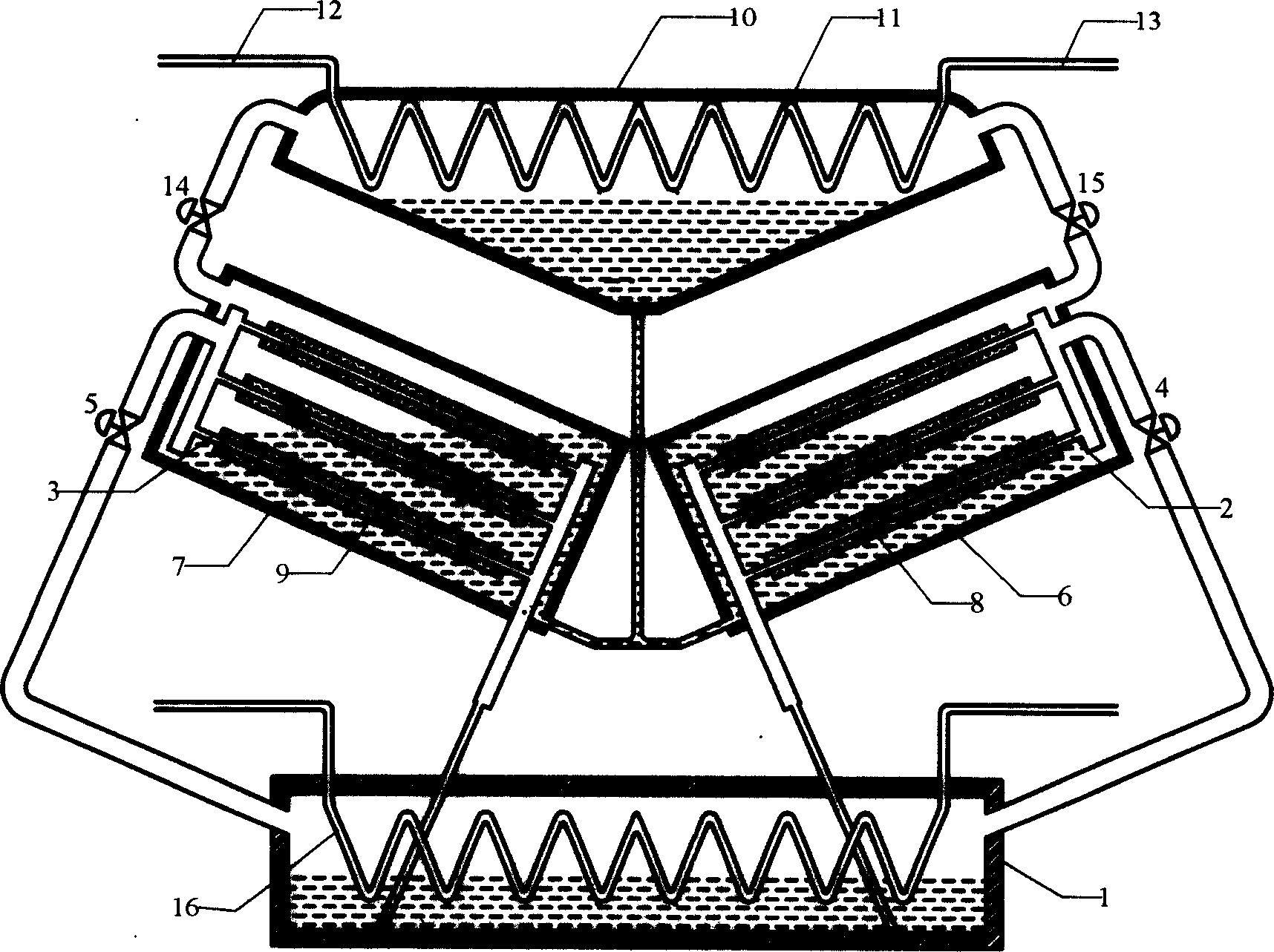 Waste heat driven double heat pipe generator