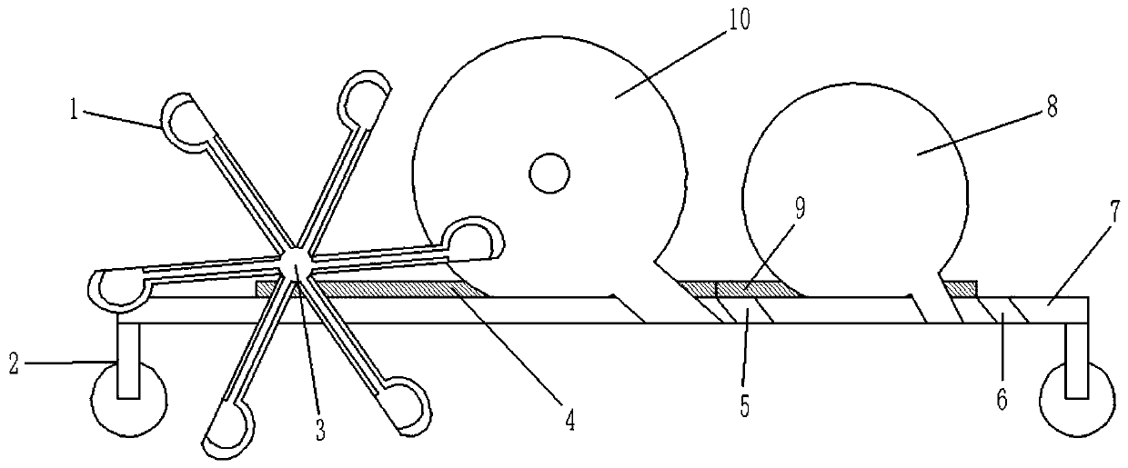 Device for burying and pressing drip irrigation tape on seeder