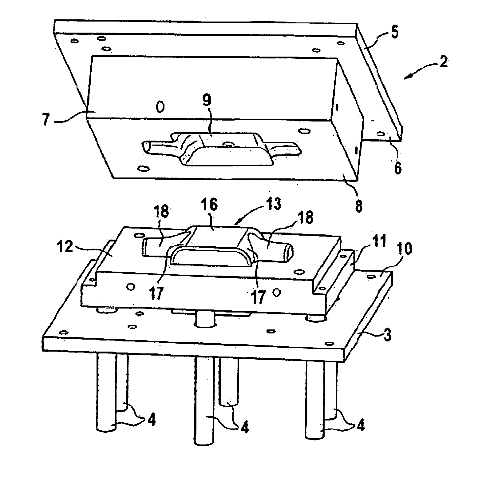 Method and device for production of a hollow section