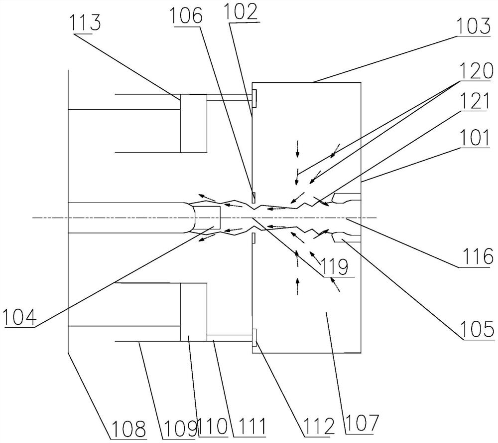 Self-energy arc extinguish chamber