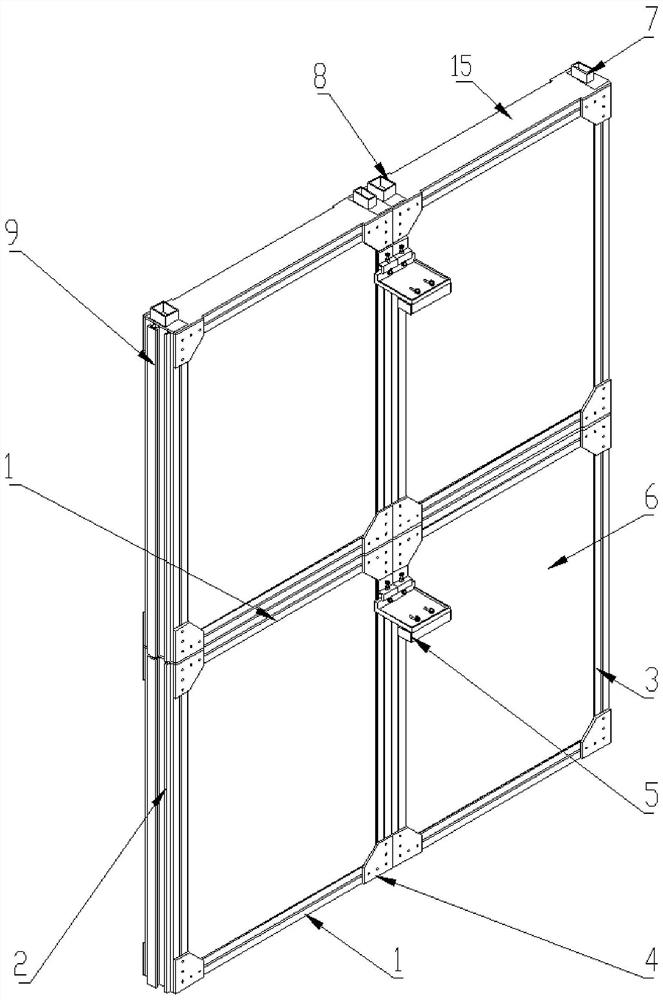 A prefabricated unit aluminum curtain wall