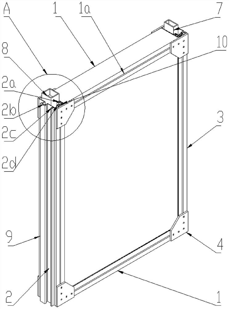 A prefabricated unit aluminum curtain wall