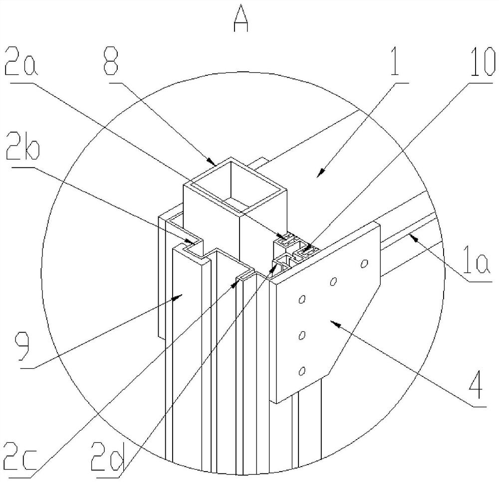 A prefabricated unit aluminum curtain wall