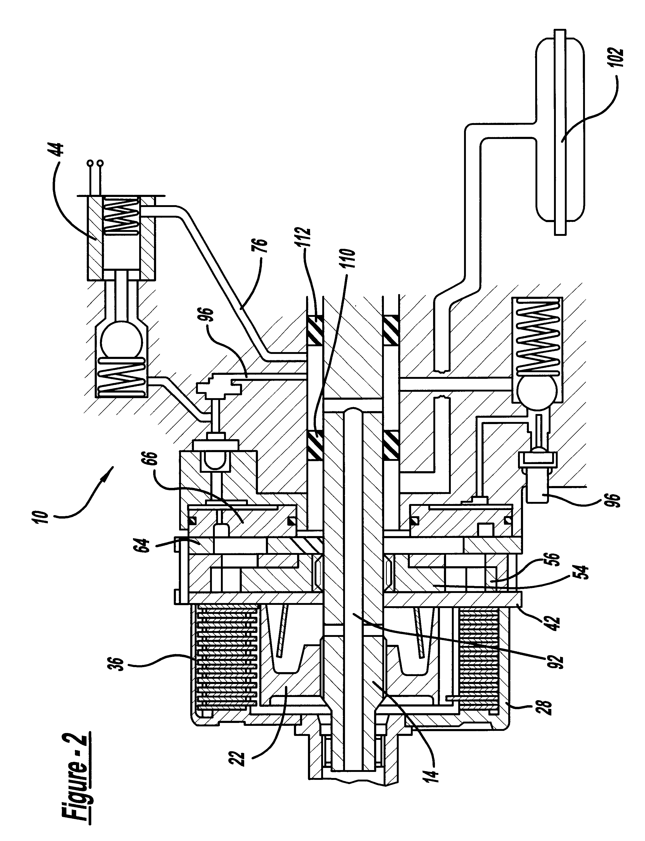 Externally controlled hydraulic torque transfer device