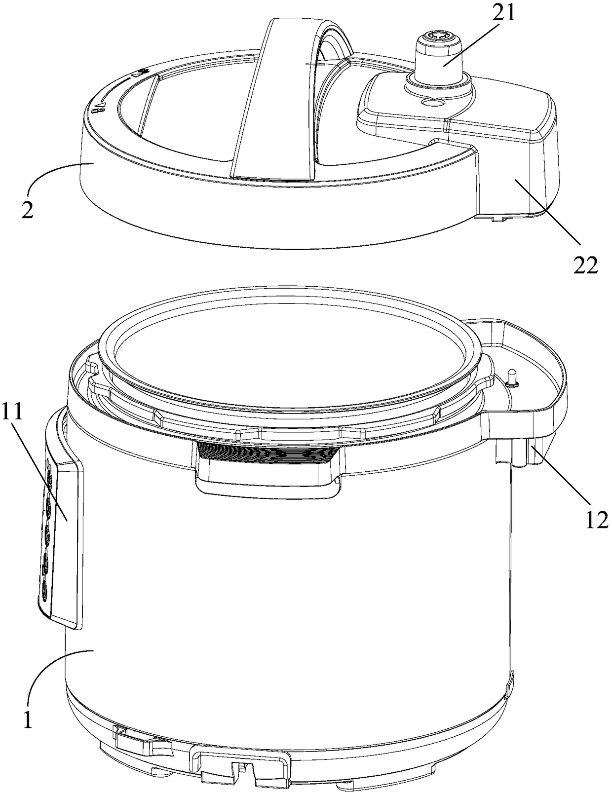 Split type electric pressure cooker