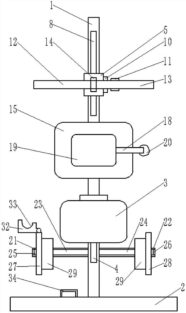 A weight-bearing training device for the affected leg of a hemiplegic patient