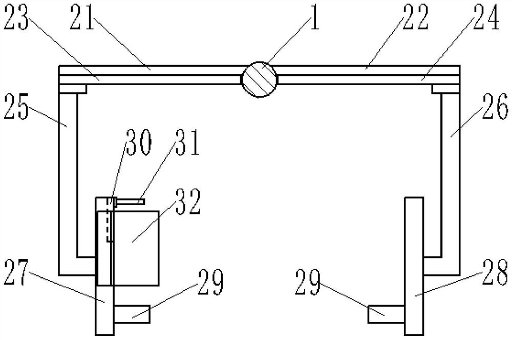 A weight-bearing training device for the affected leg of a hemiplegic patient