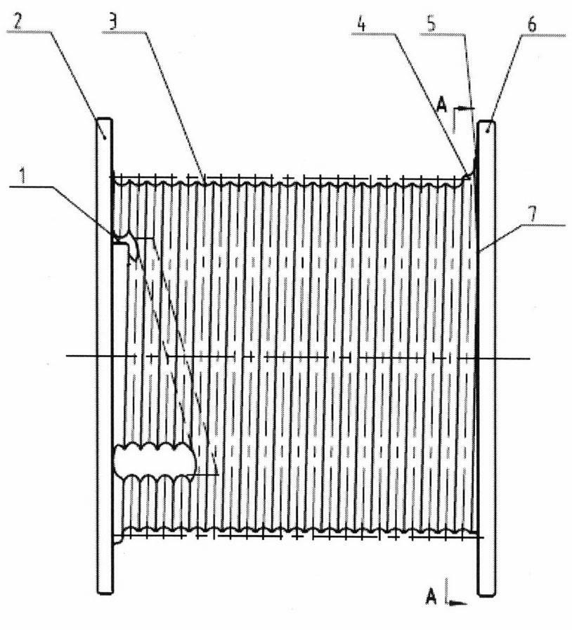 Double-layer winding steel wire rope reel