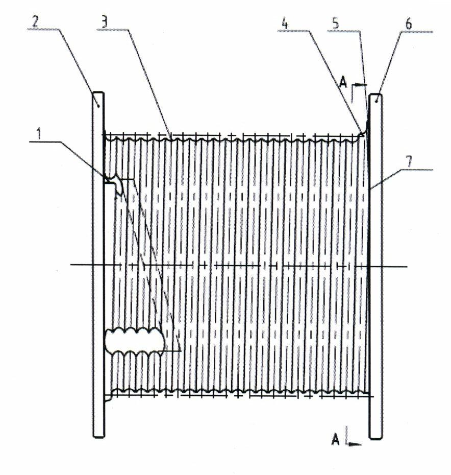 Double-layer winding steel wire rope reel