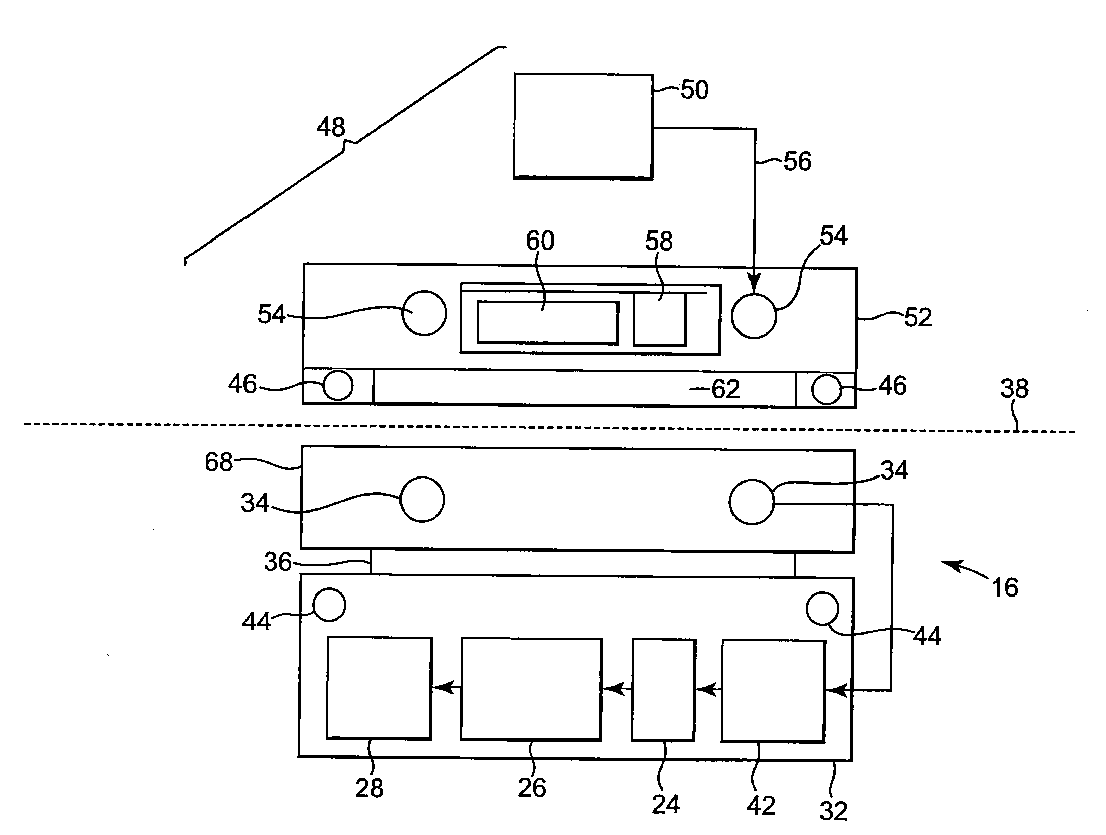 External power source for an implantable medical device having an adjustable carrier frequency and system and method related therefore