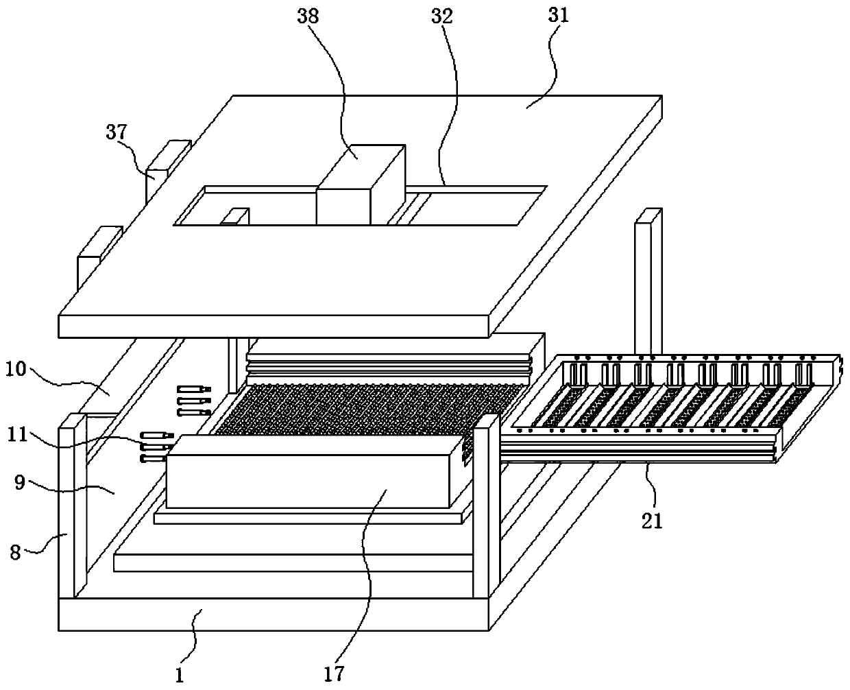 Chill grid line processing equipment and processing technology thereof