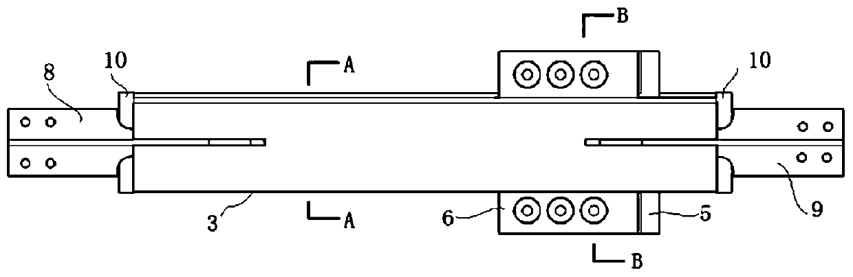 Non-prestress self-resetting energy dissipation supporting device provided with variable friction damper