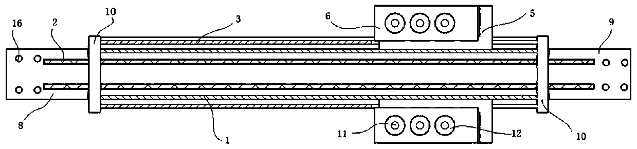 Non-prestress self-resetting energy dissipation supporting device provided with variable friction damper