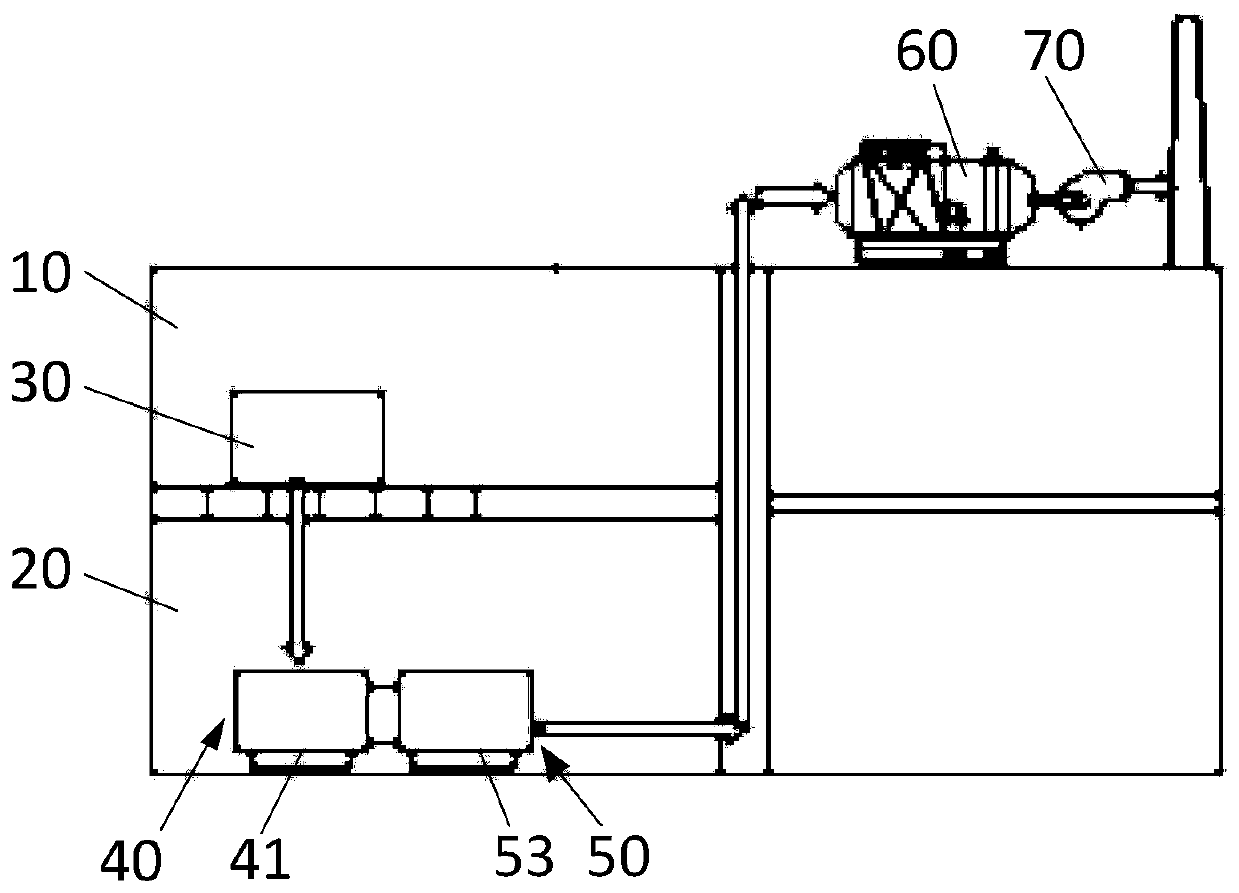 High-boiling-point organic matter waste gas treatment device and treatment method thereof