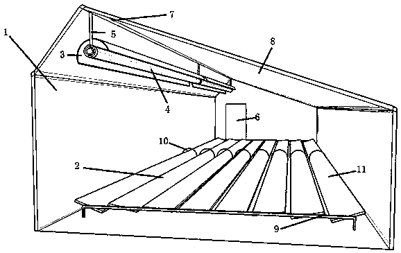 Linear Fresnel reflective solar thermal collector combined with conservatory