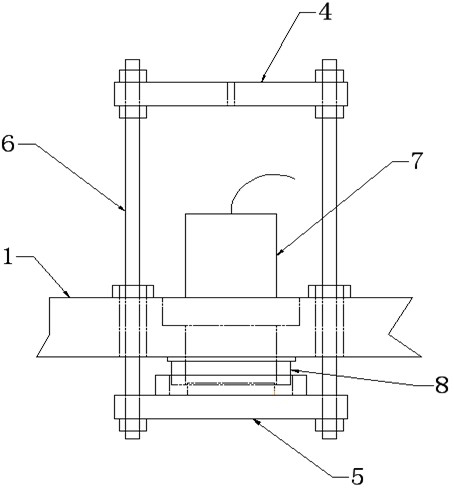 Sensor fixing device for measuring unsteady force by utilizing shock waves to load and fix particle swarm