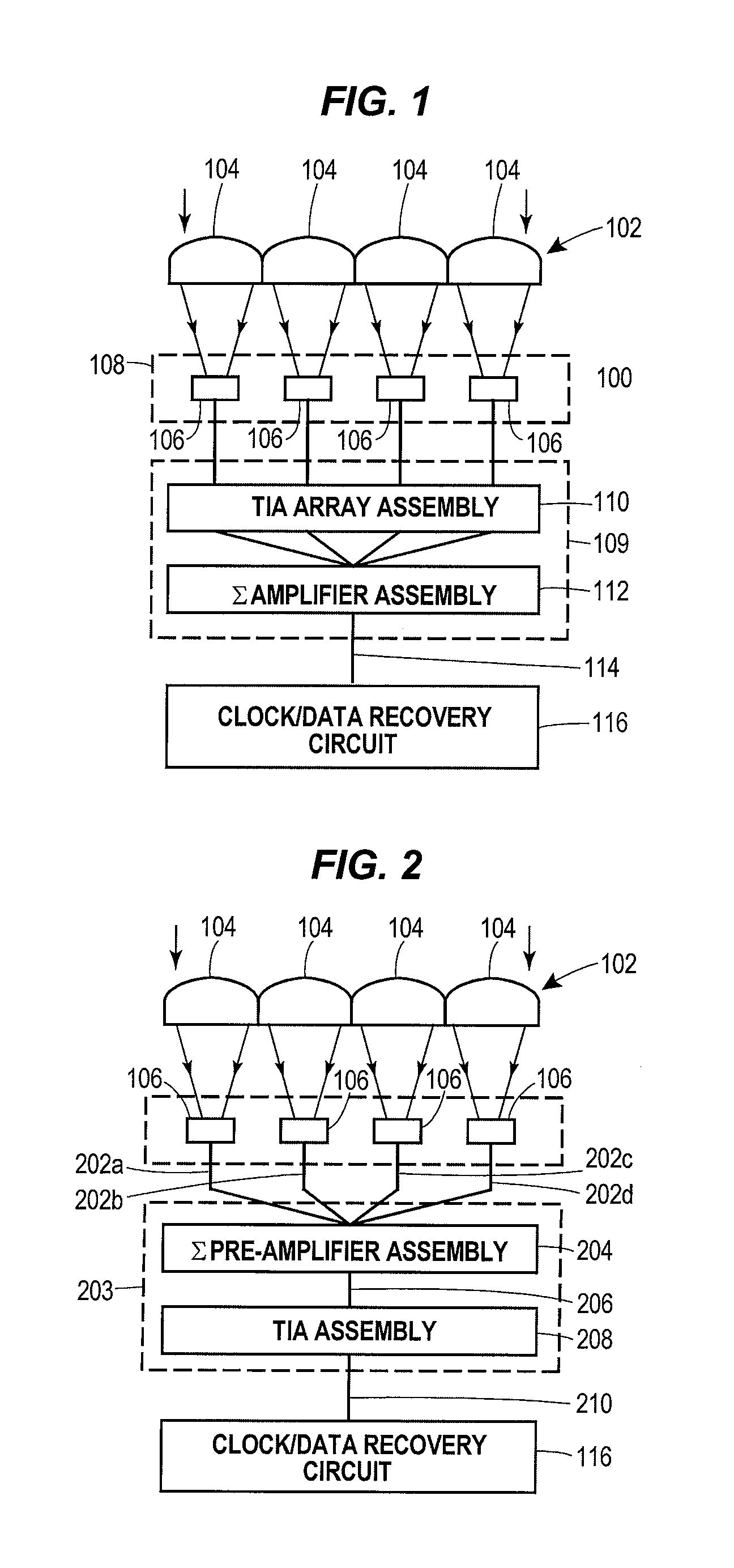 Lenslet/detector array assembly for high data rate optical communications